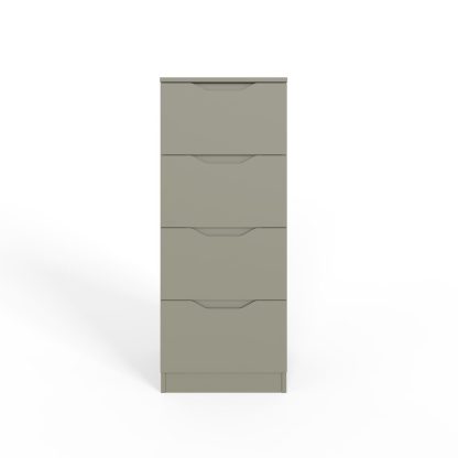 Luno 4 Drawer Tallboy Chest Of Drawers - Ash Green - Image 3
