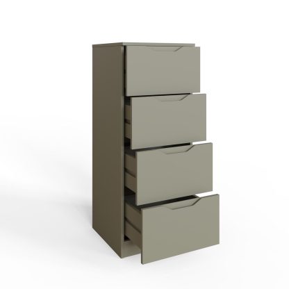 Luno 4 Drawer Tallboy Chest Of Drawers - Ash Green - Image 6