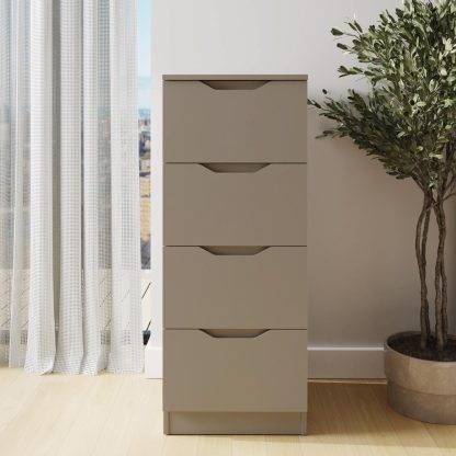 Luno 4 Drawer Tallboy Chest Of Drawers - Putty - Image 2
