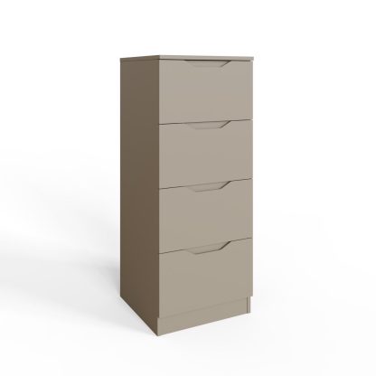 Luno 4 Drawer Tallboy Chest Of Drawers - Putty - Image 4