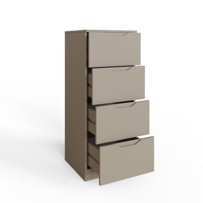 Luno 4 Drawer Tallboy Chest Of Drawers - Putty - Image 6