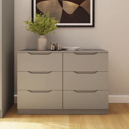Luno 6 Drawer Chest Of Drawers - Putty - Image 2