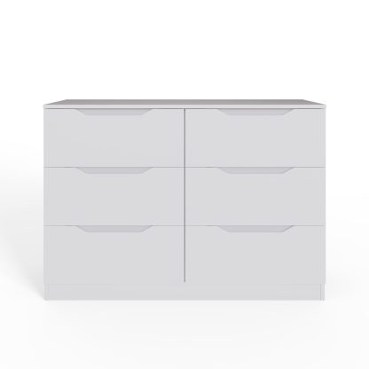 Luno 6 Drawer Chest Of Drawers - White - Image 3