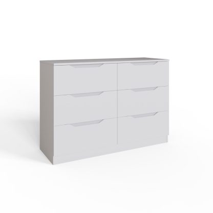 Luno 6 Drawer Chest Of Drawers - White - Image 4