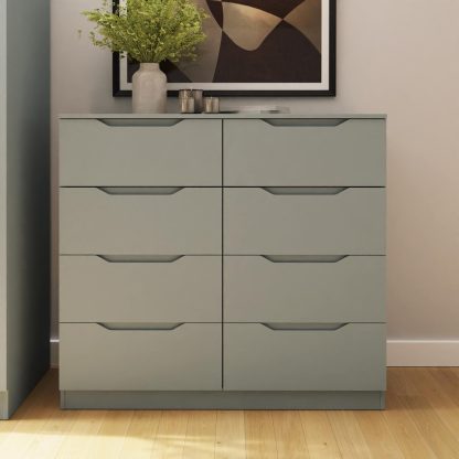 Luno 8 Drawer Chest Of Drawers - Ash Green - Image 2