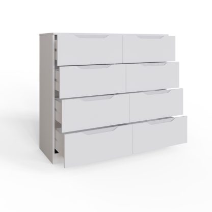 Luno 8 Drawer Chest Of Drawers - White - Image 5