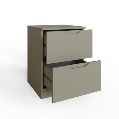 Luno 2 Drawer Bedside Table / Nightstand - Ash Green - Image 6