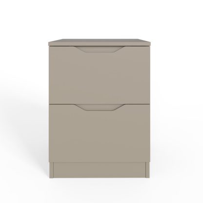 Luno 2 Drawer Bedside Table / Nightstand - Putty - Image 3