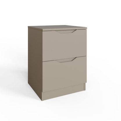 Luno 2 Drawer Bedside Table / Nightstand - Putty - Image 4