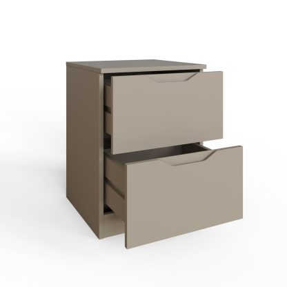 Luno 2 Drawer Bedside Table / Nightstand - Putty - Image 5