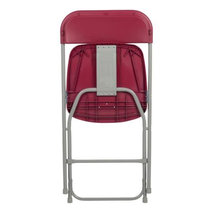 10 Pack Red Folding Chairs - Steel Frame, Indoor & Outdoor Use - Image 4
