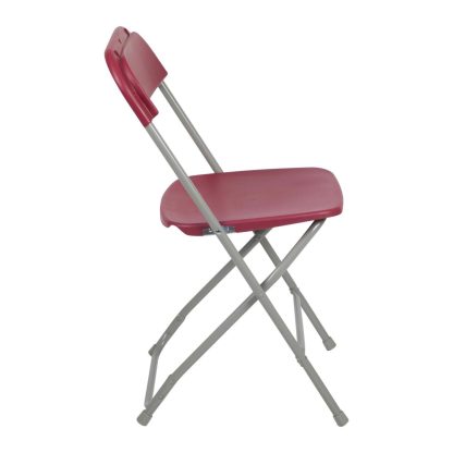 10 Pack Red Folding Chairs - Steel Frame, Indoor & Outdoor Use - Image 5