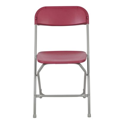 10 Pack Red Folding Chairs - Steel Frame, Indoor & Outdoor Use - Image 6