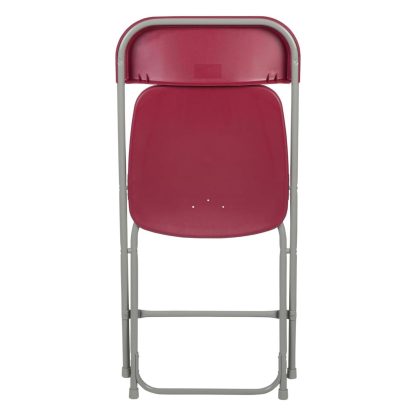 10 Pack Red Folding Chairs - Steel Frame, Indoor & Outdoor Use - Image 7