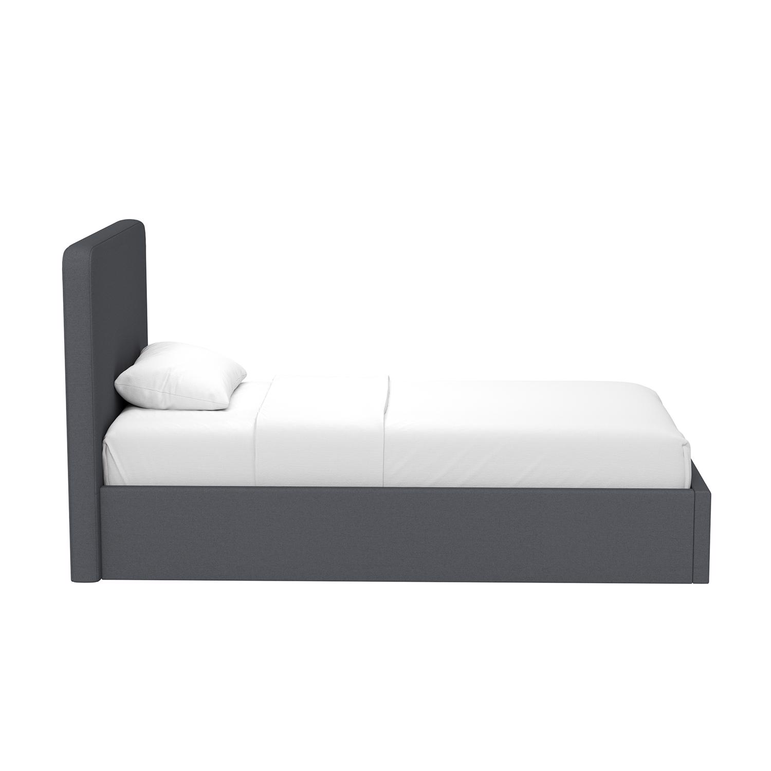 Grey Fabric Single Ottoman Storage Bedframe - Image 5