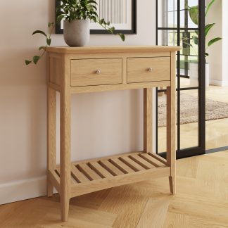 Hudson Ash 2 Drawer Console Hall Table