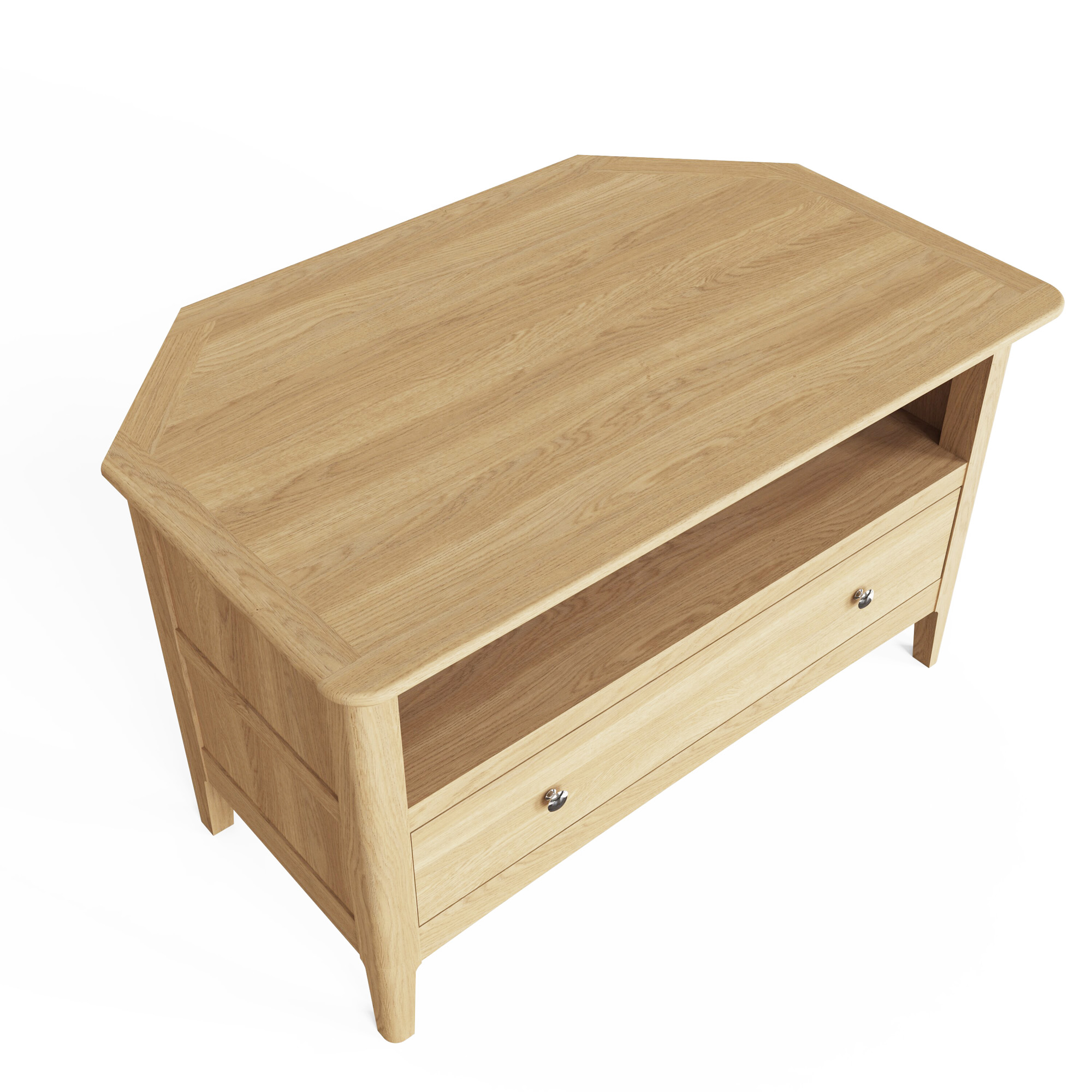 Hudson Ash 1 Drawer Corner TV Unit - Image 6