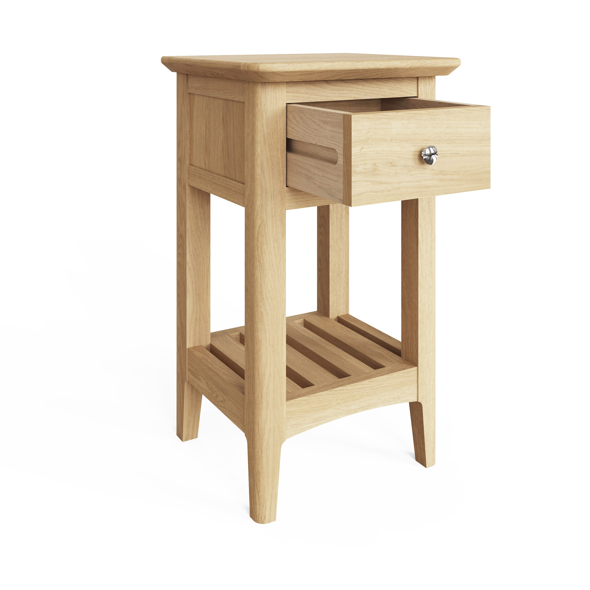 Newark Ash 1 Drawer Slim Bedside - Image 4