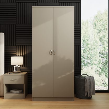 Promo 2 Door Double Wardrobe - Putty - Image 2