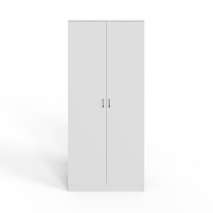 Promo 2 Door Double Wardrobe - White - Image 3