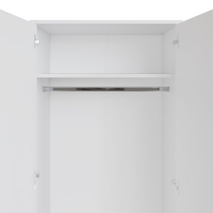 Promo 2 Door Double Wardrobe - White - Image 6