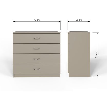 Promo 3 Piece Bedroom Furniture Set - Putty - Image 9