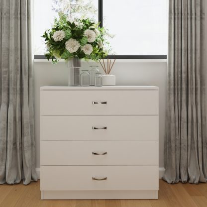 Promo 4 Drawer Chest Of Drawers - White - Image 2