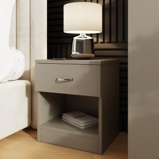 Promo 1 Drawer Nightstand With Shelf - Putty