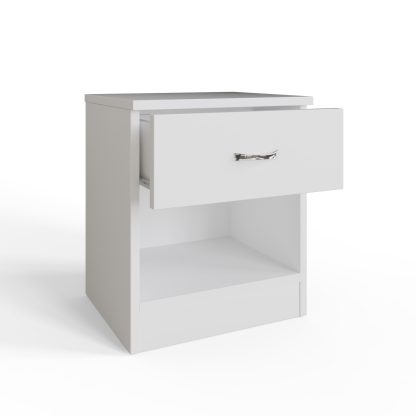 Promo 1 Drawer Nightstand With Shelf - White - Image 4