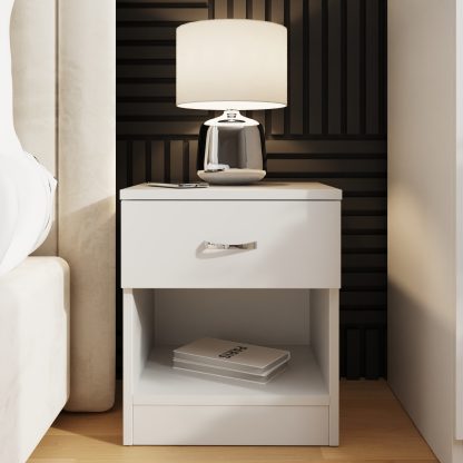 Promo 1 Drawer Nightstand With Shelf - White - Image 2