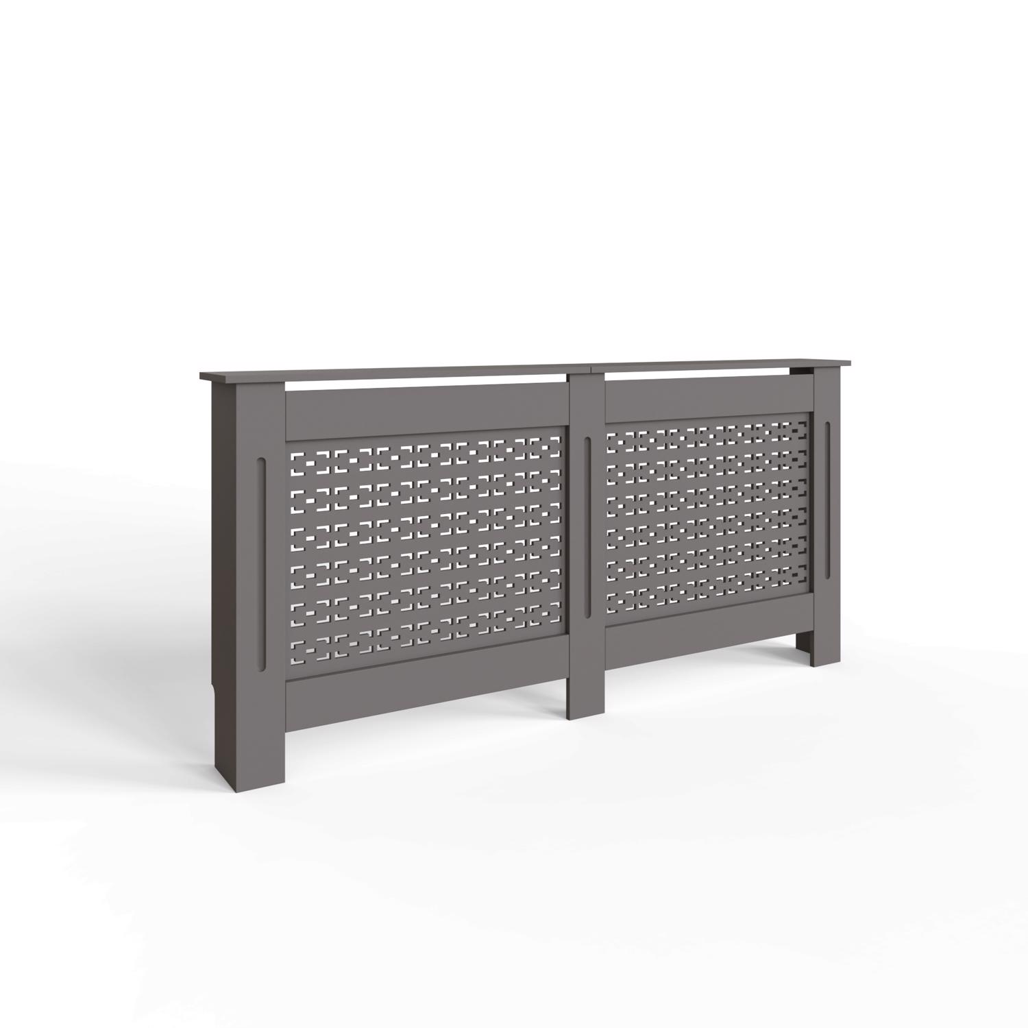 FWStyle Geometric Pattern Extra Large Grey Radiator Cover - Image 3
