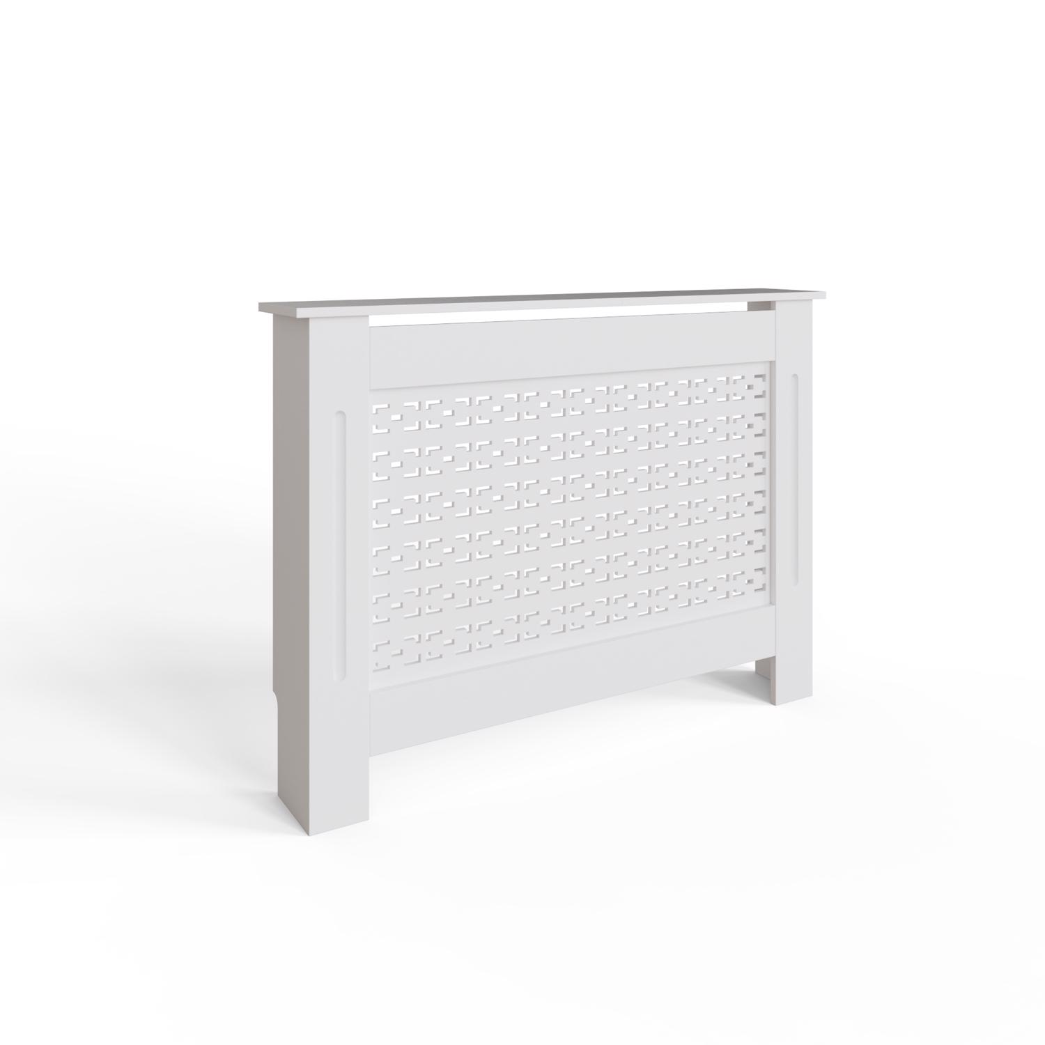 FWStyle Geometric Pattern Medium White Radiator Cover - Image 3
