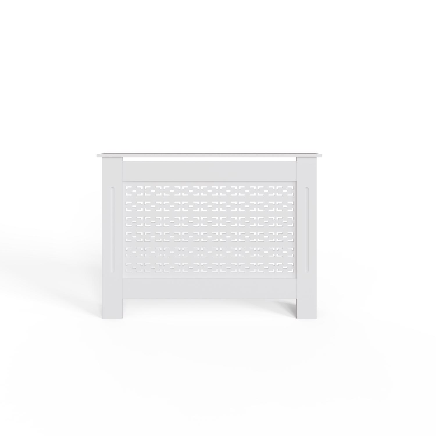 FWStyle Geometric Pattern Medium White Radiator Cover - Image 4