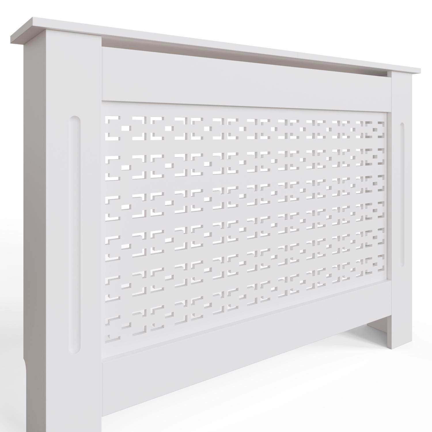 FWStyle Geometric Pattern Medium White Radiator Cover - Image 5