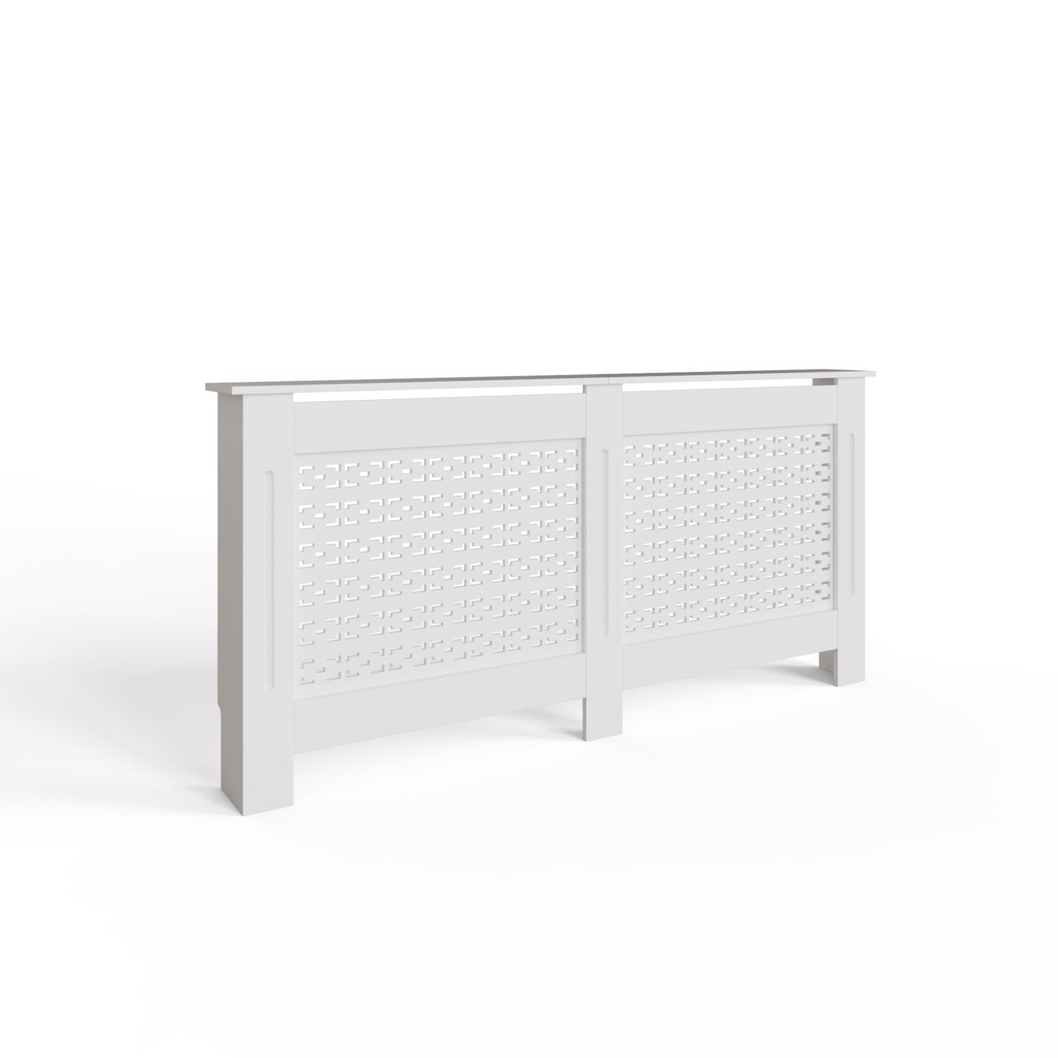 FWStyle Geometric Pattern Extra Large White Radiator Cover - Image 3