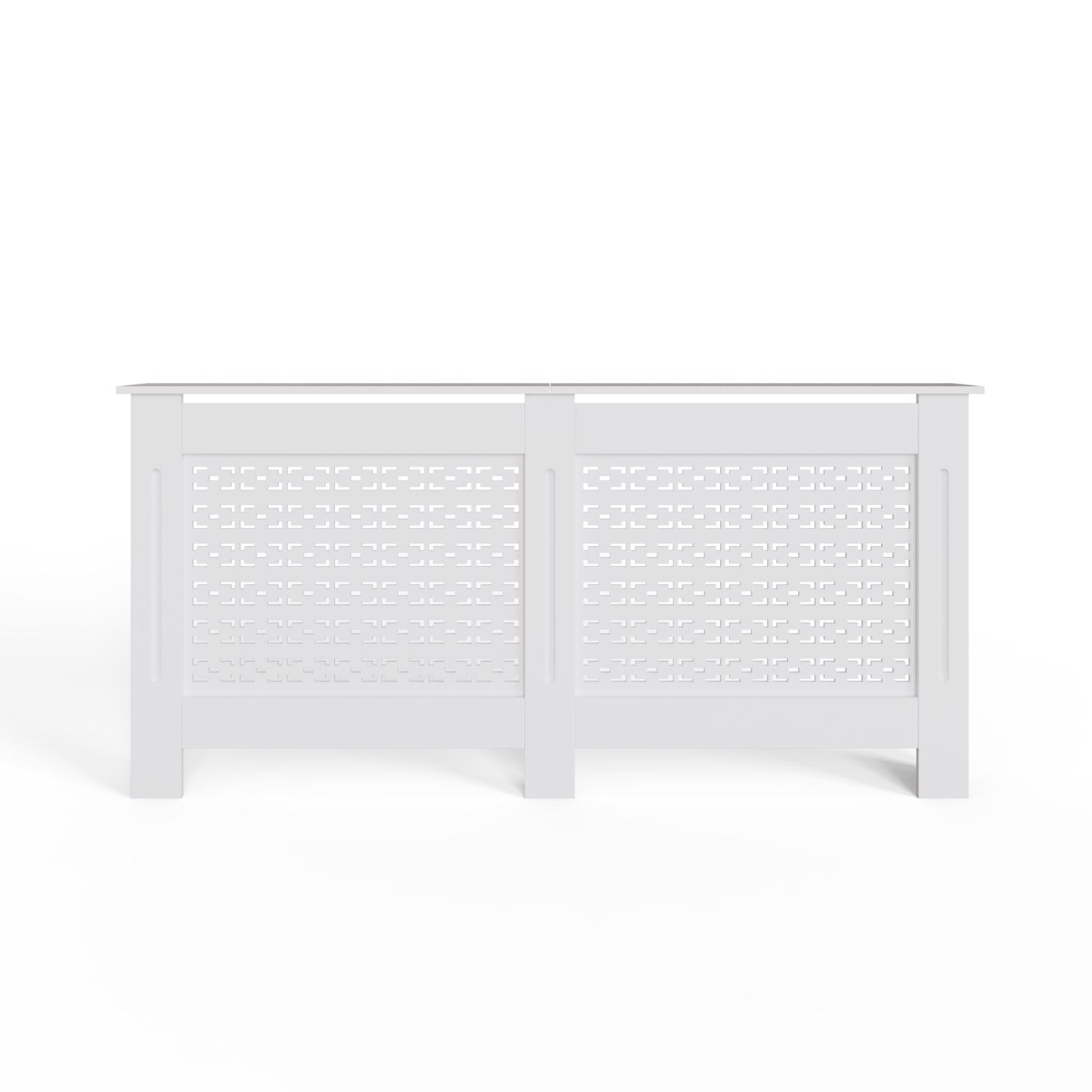 FWStyle Geometric Pattern Extra Large White Radiator Cover - Image 4
