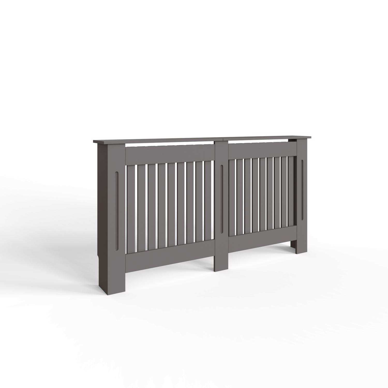 FWStyle Vertical Slat Large MDF Grey Radiator Cover - Image 3