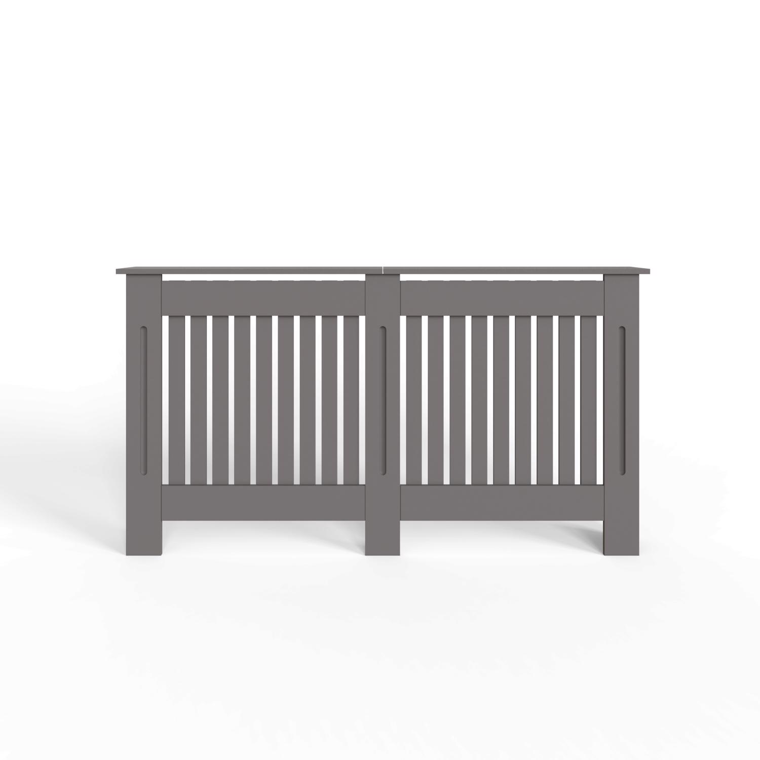 FWStyle Vertical Slat Large MDF Grey Radiator Cover - Image 4