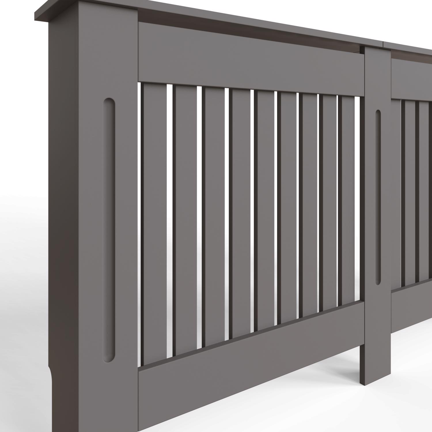 FWStyle Vertical Slat Large MDF Grey Radiator Cover - Image 5