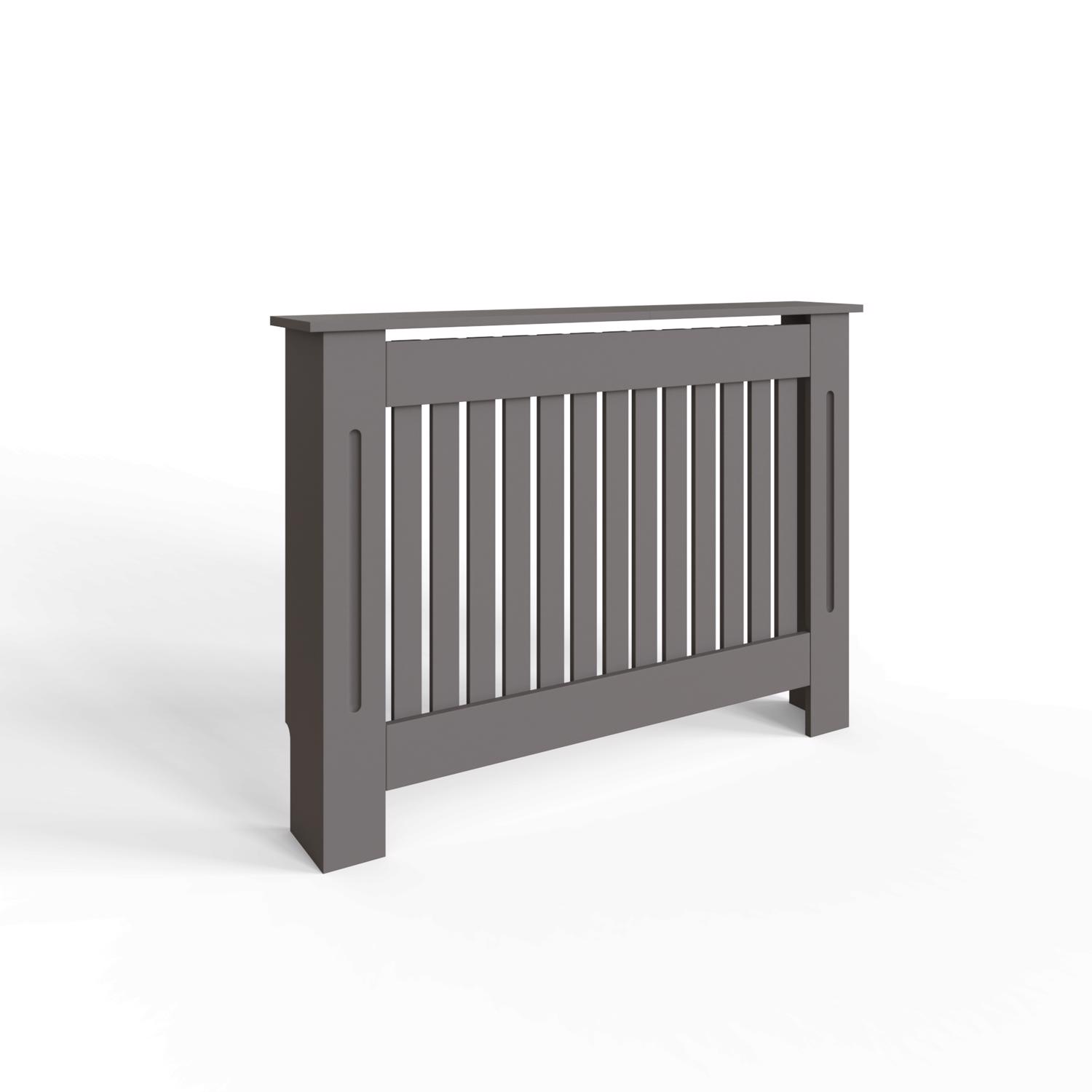 FWStyle Vertical Slat Medium MDF Grey Radiator Cover - Image 3