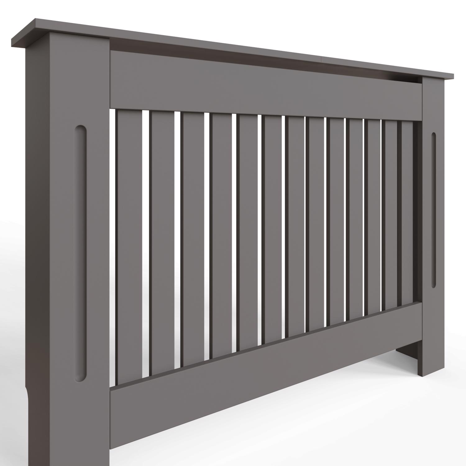FWStyle Vertical Slat Medium MDF Grey Radiator Cover - Image 5