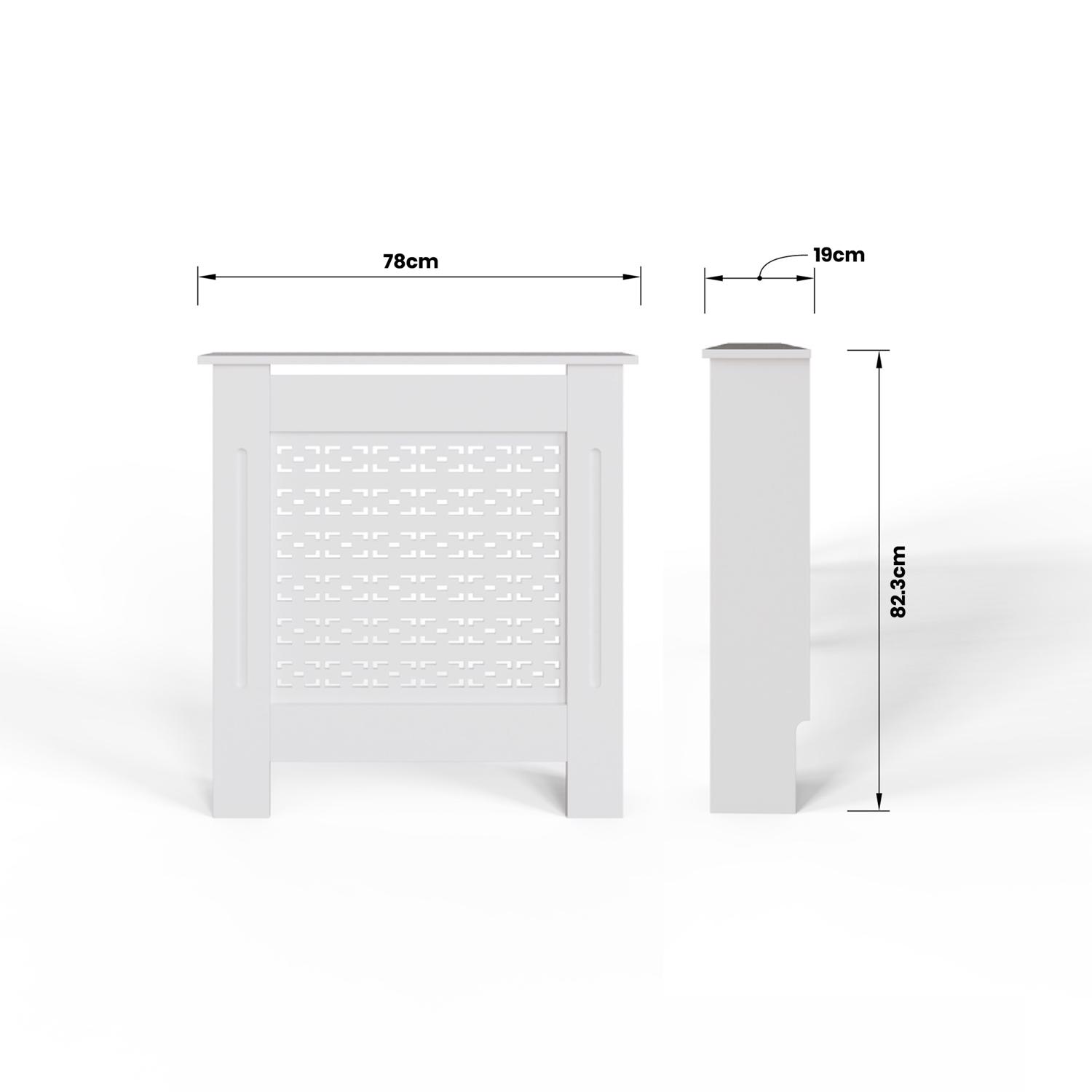 FWStyle Geometric Pattern Small White Radiator Cover - Image 6
