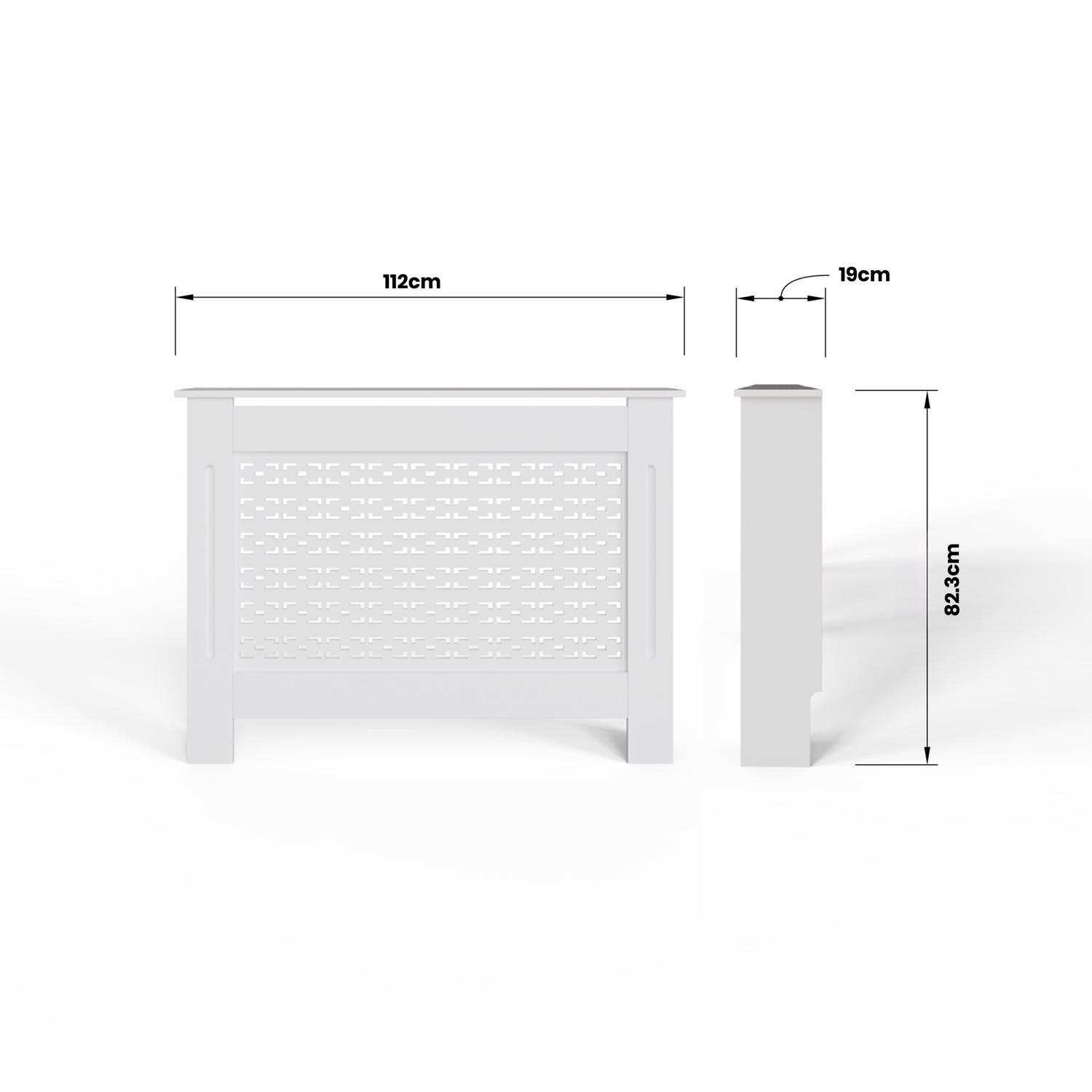 FWStyle Geometric Pattern Medium White Radiator Cover - Image 6