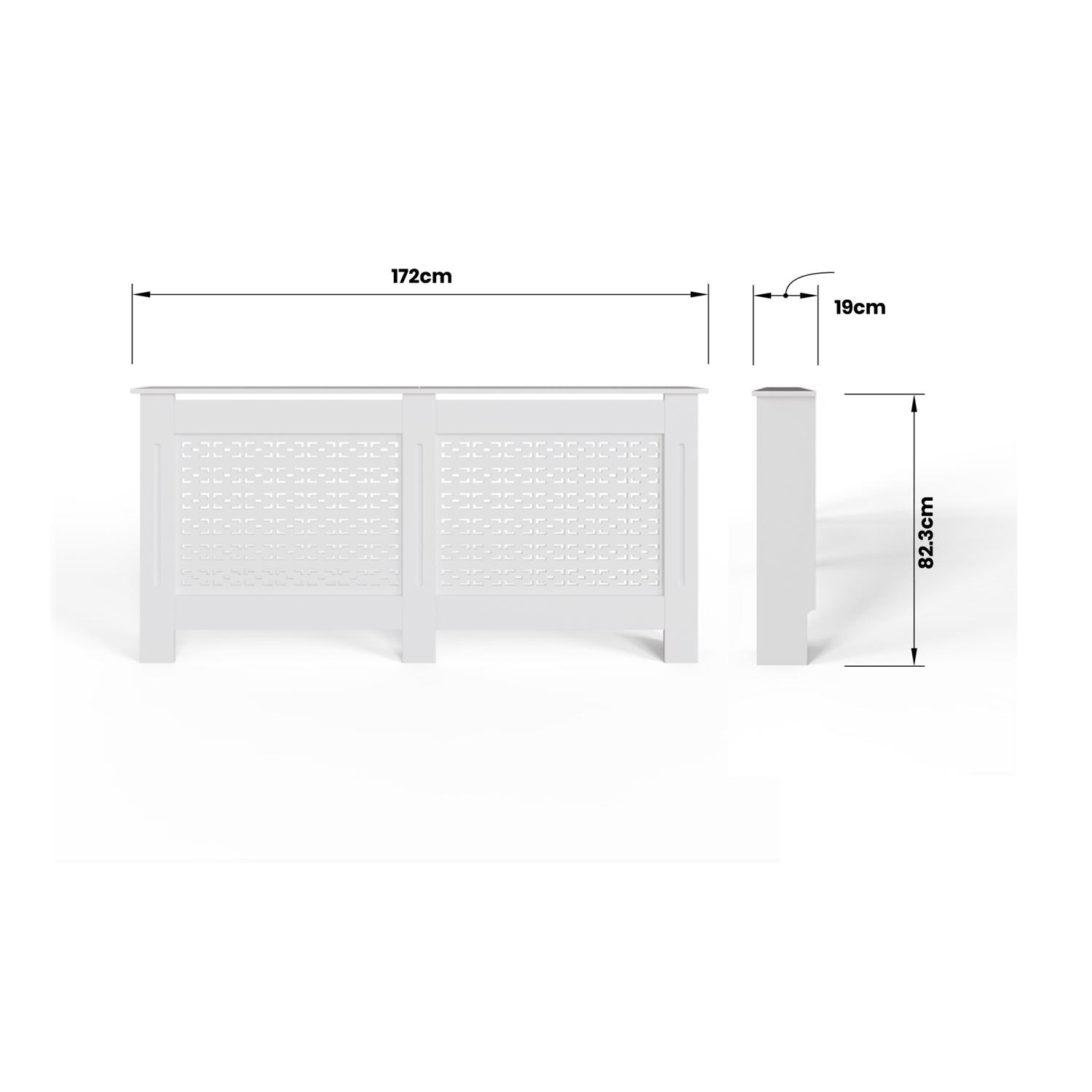 FWStyle Geometric Pattern Extra Large White Radiator Cover - Image 6