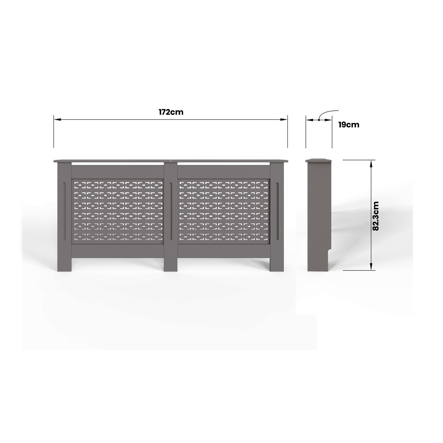 FWStyle Geometric Pattern Extra Large Grey Radiator Cover - Image 6