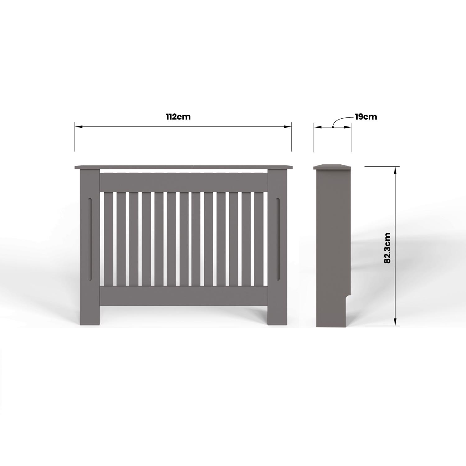 FWStyle Vertical Slat Medium MDF Grey Radiator Cover - Image 6
