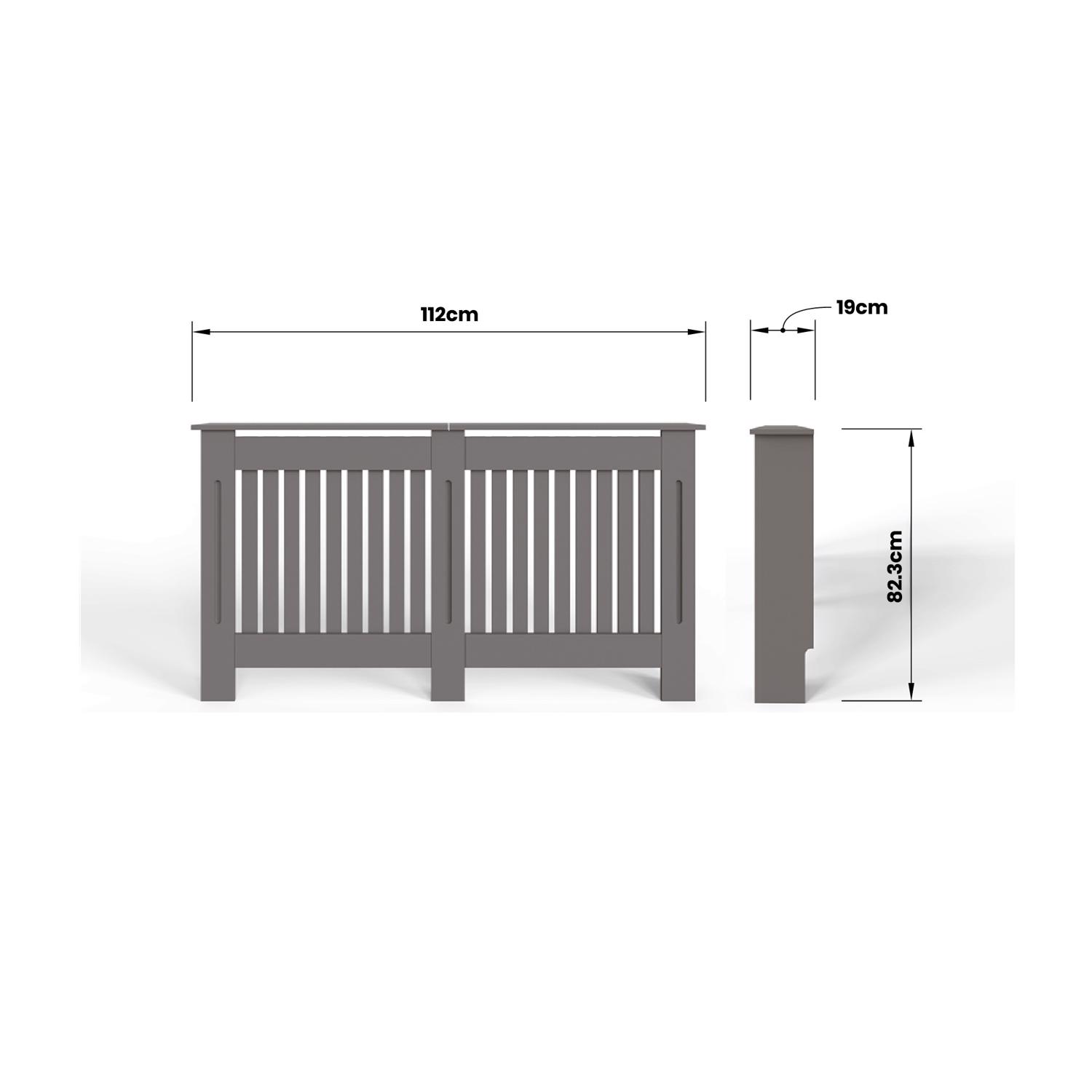 FWStyle Vertical Slat Large MDF Grey Radiator Cover - Image 6