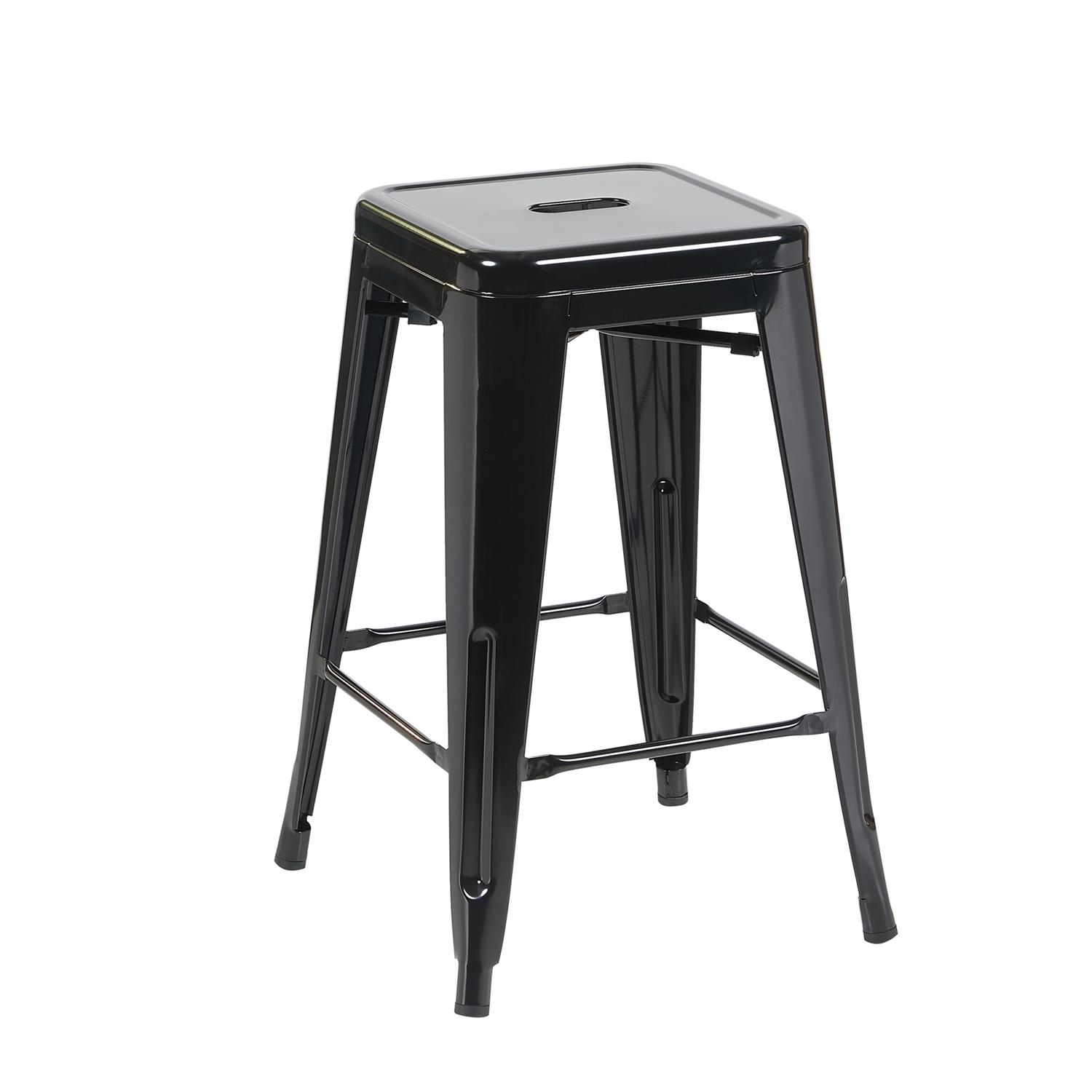 Bistro Pack Of 4 24" Black Countertop Stools - Image 4