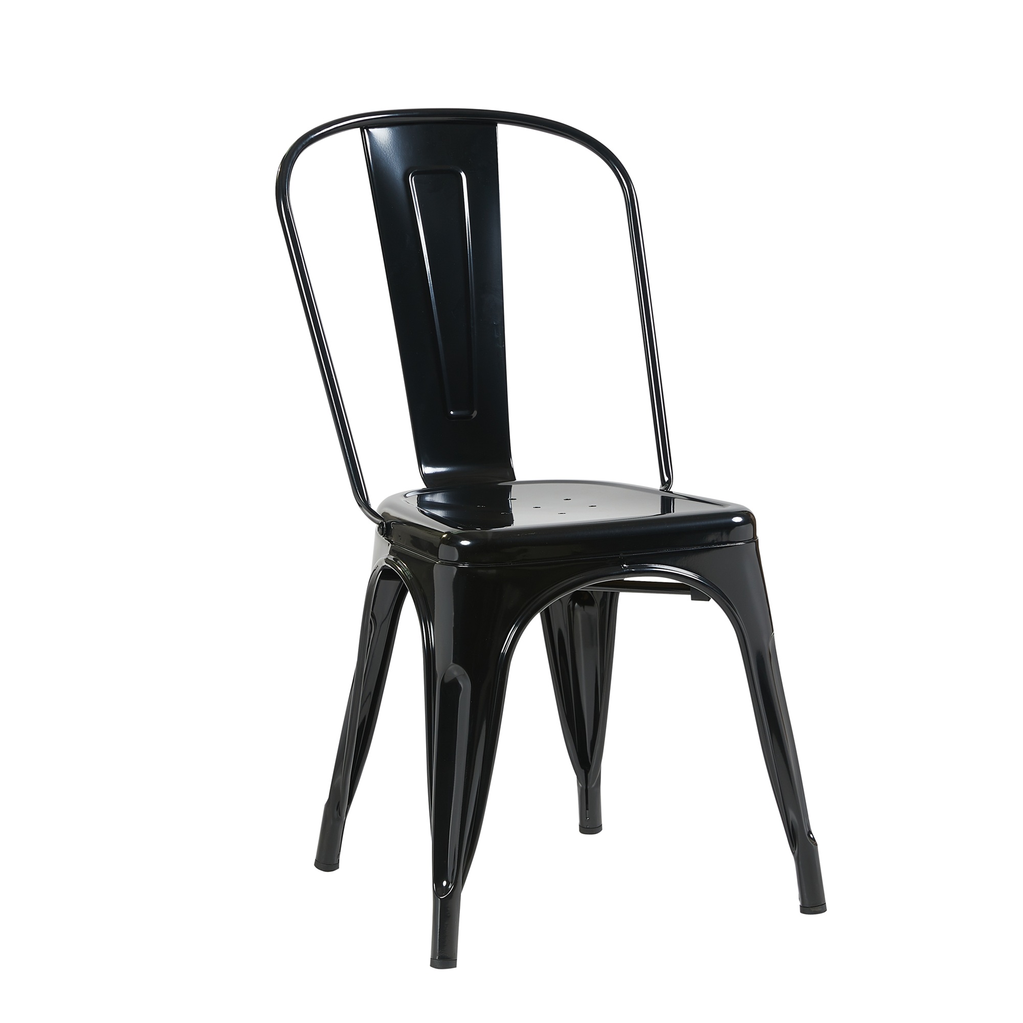 Bistro Pack Of 4 Black Metal Chairs - Image 3