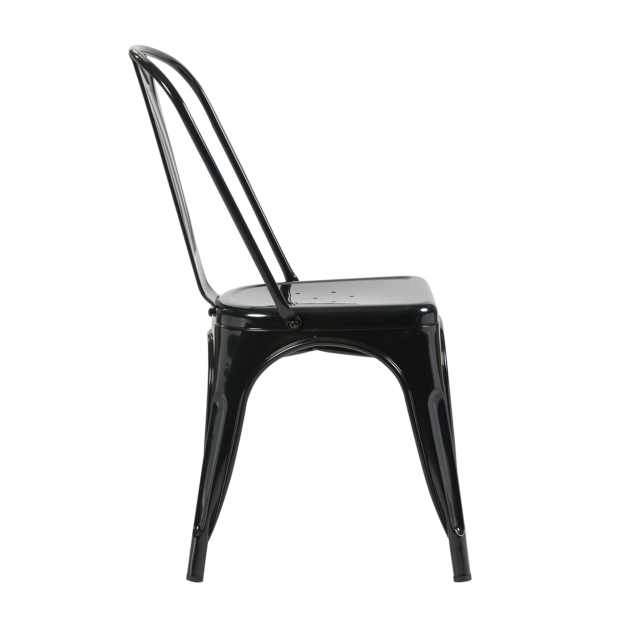 Bistro Pack Of 4 Black Metal Chairs - Image 4